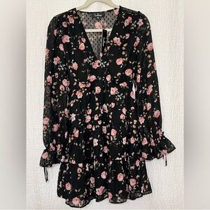 Lulus Black Floral Dress – NWT, Romantic & Feminine